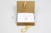 5L x 3-1/2W x 1-1/2H, Deluxe Ribbon Jewelry Boxes, Matte Gold
