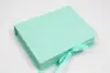 5L x 3-1/2W x 1-1/2H, Deluxe Ribbon Jewelry Boxes, Matte Turquoise