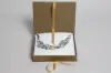 7L x 5-1/2W x 1-1/4H, Deluxe Ribbon Jewelry Boxes, Matte Gold
