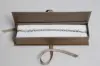8L x 2W x 1-1/4H, Deluxe Ribbon Jewelry Boxes, Matte Champagne
