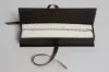 8L x 2W x 1-1/4H, Deluxe Ribbon Jewelry Boxes, Matte Chocolate Brown