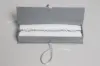 8L x 2W x 1-1/4H, Deluxe Ribbon Jewelry Boxes, Matte Silver