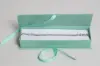 8L x 2W x 1-1/4H, Deluxe Ribbon Jewelry Boxes, Matte Turquoise