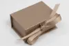 3L x 2-1/8W x 1-1/4H, Deluxe Ribbon Jewelry Boxes, Matte Champagne