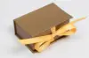 3L x 2-1/8W x 1-1/4H, Deluxe Ribbon Jewelry Boxes, Matte Gold