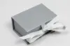 3L x 2-1/8W x 1-1/4H, Deluxe Ribbon Jewelry Boxes, Matte Silver