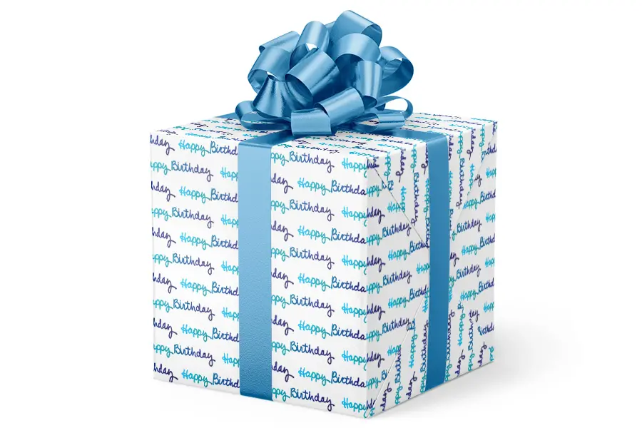 24W x 417 ft, Everyday Wrapping Paper, Ombre Birthday