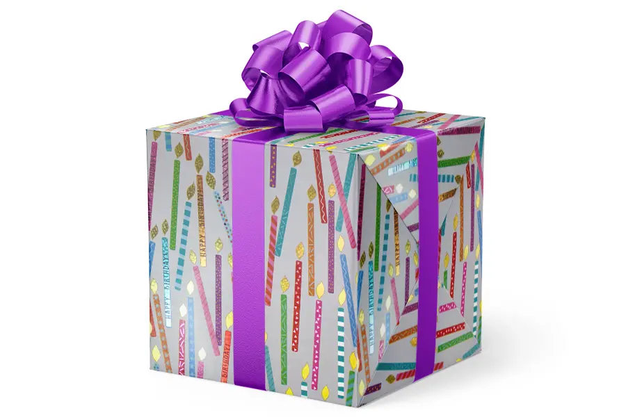 24W x 417 ft, Everyday Wrapping Paper, Candle Crush