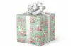 24W x 417 ft, Holiday Wrapping Paper, Gingerbread Town Embossed