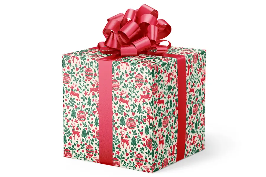 24W x 417 ft, Holiday Wrapping Paper, Nordic Scene