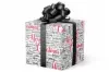 24W x 417 ft, Holiday Wrapping Paper, Christmas Sayings Embossed
