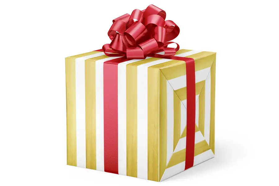 24W x 417 ft, Everyday Wrapping Paper, Gold/White Stripes Metallized