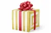 24W x 417 ft, Everyday Wrapping Paper, Gold/White Stripes Metallized