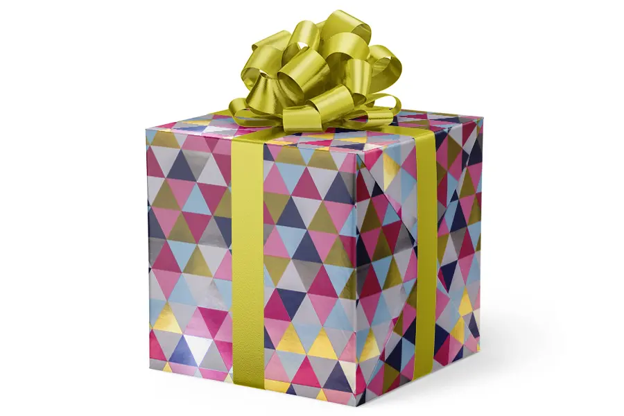 24W x 417 ft, Everyday Wrapping Paper, Whats The Point Metallized