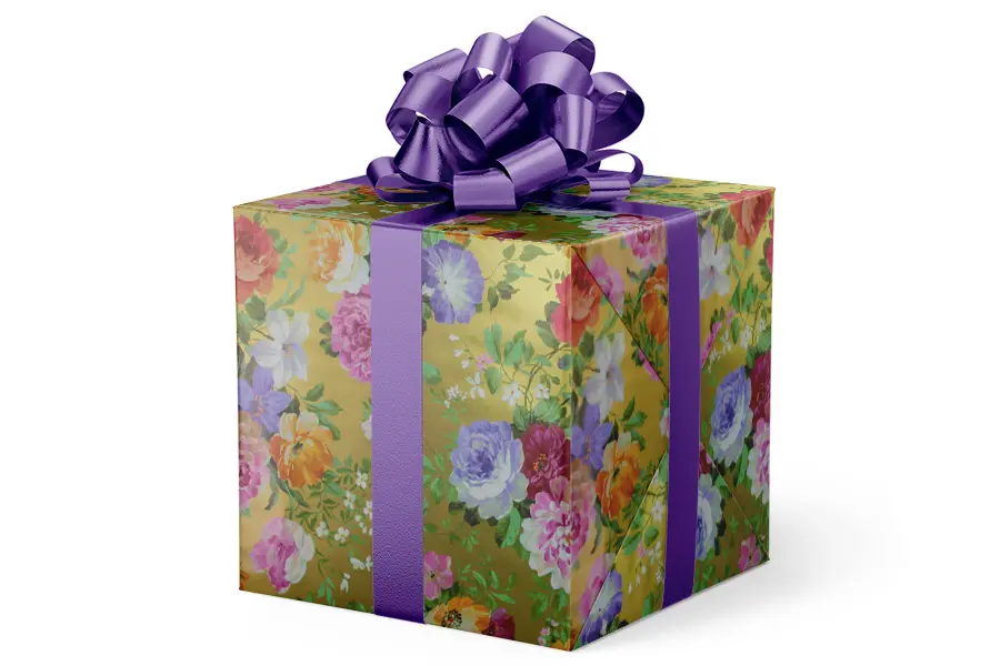 24W x 417 ft, Everyday Wrapping Paper, Spring Bouquet