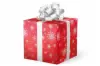 24W x 417 ft, Holiday Wrapping Paper, Red Winter Snowflake Metallized