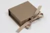 2-3/4L x 2-3/4W x 1H, Deluxe Ribbon Jewelry Boxes, Matte Champagne