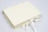 7L x 5-1/2W x 1-1/4H, Deluxe Ribbon Jewelry Boxes, Matte Creme