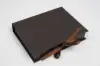 7L x 5-1/2W x 1-1/4H, Deluxe Ribbon Jewelry Boxes, Matte Chocolate Brown