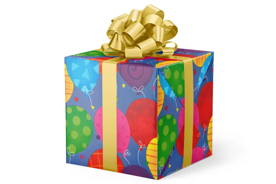 24W x 417 ft, Everyday Wrapping Paper, Geometric Balloons