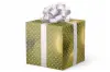 24W x 417 ft, Everyday Wrapping Paper, Gold/White Metallized Dots