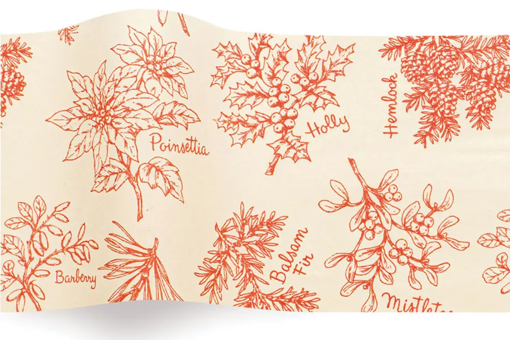 20W x 30L, Christmas and Valentines Style Tissue, Winter Topiary