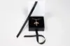 2-3/4L x 2-3/4W x 1H, Deluxe Ribbon Jewelry Boxes, White/Black