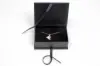 5L x 3-1/2W x 1-1/2H, Deluxe Ribbon Jewelry Boxes, White/Black