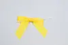 2-1/2W x 2 Bow, Pre-Tied Satin Bows With Wire Twist, Daffodil Satin