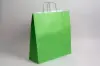17-1/4W x 6D x 18H, Tinted Colors on Kraft Base Paper Bags with Twisted Paper Handles, Bright Kelly Green