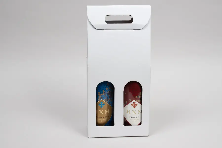 3-1/2L x 7W x 15H, Italian Wine Boxes, Spun Bianco