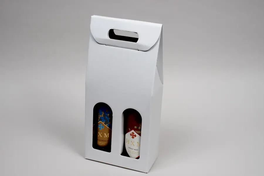 3-1/2L x 7W x 15H, Italian Wine Boxes, Spun Bianco