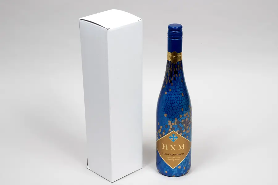 3-1/2L x 3-1/2W x 15H, Italian Wine Boxes, Spun Bianco