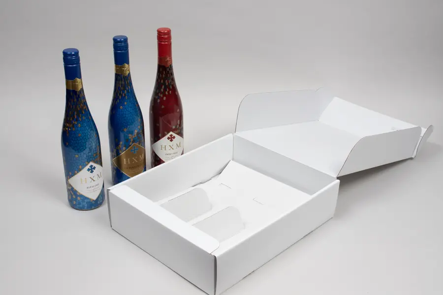 11L x 3-1/2W x 13-3/8H, Italian Wine Boxes, Spun Bianco