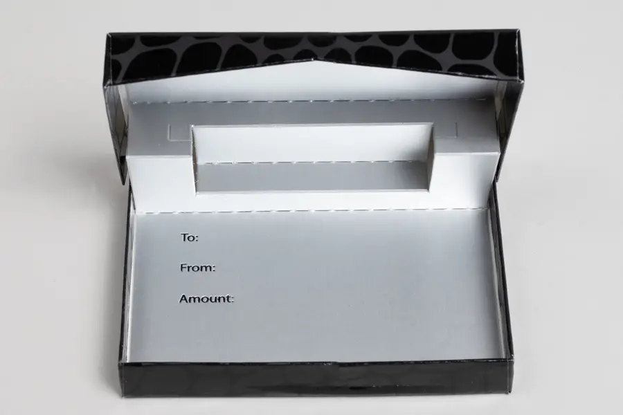 4-5/8L x 3-3/8W x 5/8H, Pop-Up Gift Card Boxes, Mock Croc