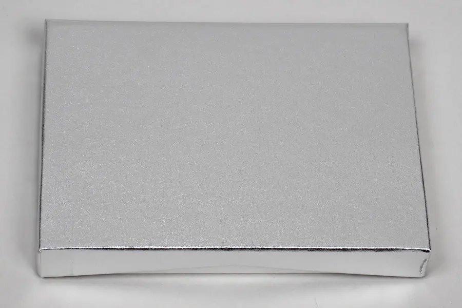 4-5/8L x 3-3/8W x 5/8H, Pop-Up Gift Card Boxes, Brushed Silver