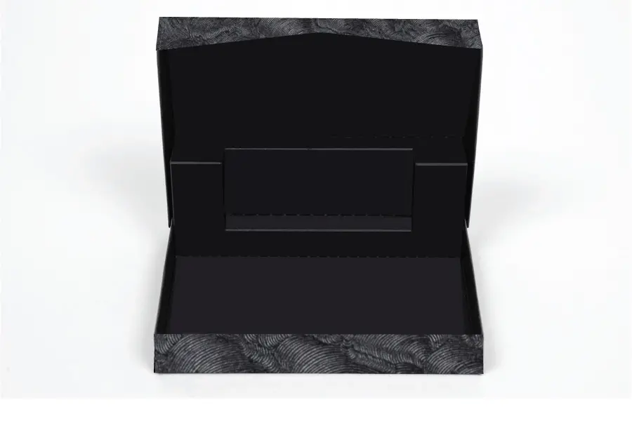 4-5/8L x 3-3/8W x 5/8H, Pop-Up Gift Card Boxes, Black Alligator