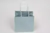 6W x 4D x 6H, Midtown Matte Colored Upscale Turn Top J Handle Bags, Frosted Blue