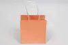 6W x 4D x 6H, Midtown Matte Colored Upscale Turn Top J Handle Bags, Peach