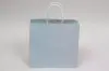10W x 5D x 10H, Midtown Matte Colored Upscale Turn Top J Handle Bags, Frosted Blue