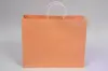 16W x 6D x 13H, Midtown Matte Colored Upscale Turn Top J Handle Bags, Peach