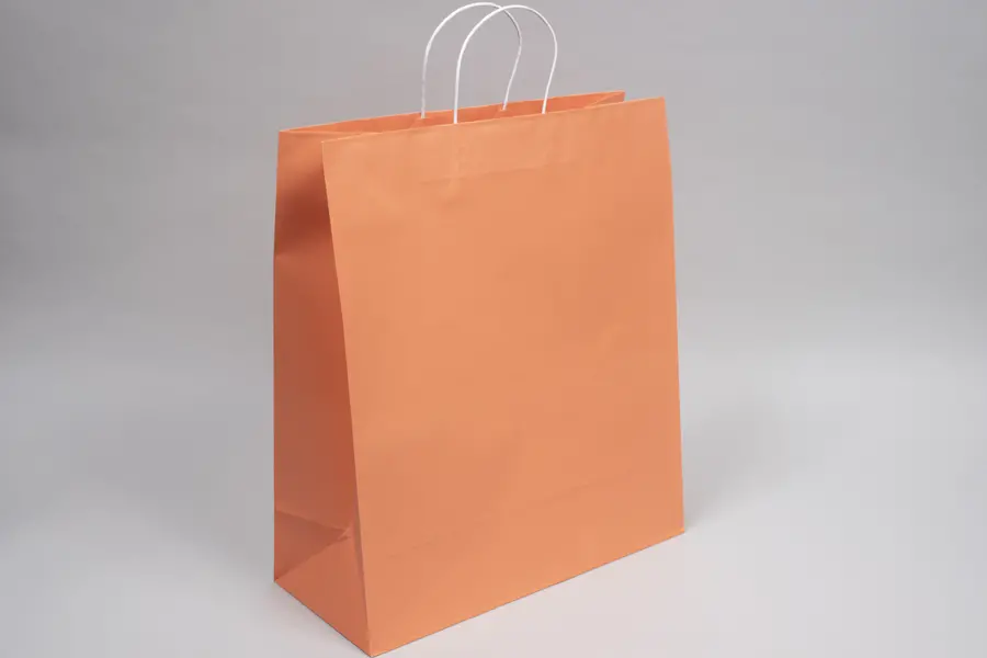 16W x 7D x 19H, Midtown Matte Colored Upscale Turn Top J Handle Bags, Peach