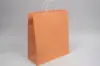 16W x 7D x 19H, Midtown Matte Colored Upscale Turn Top J Handle Bags, Peach