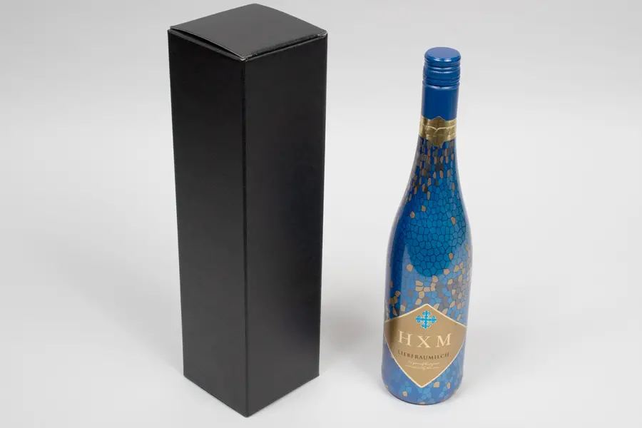 3-1/2L x 3-1/2W x 15H, Italian Wine Boxes, Nero Black