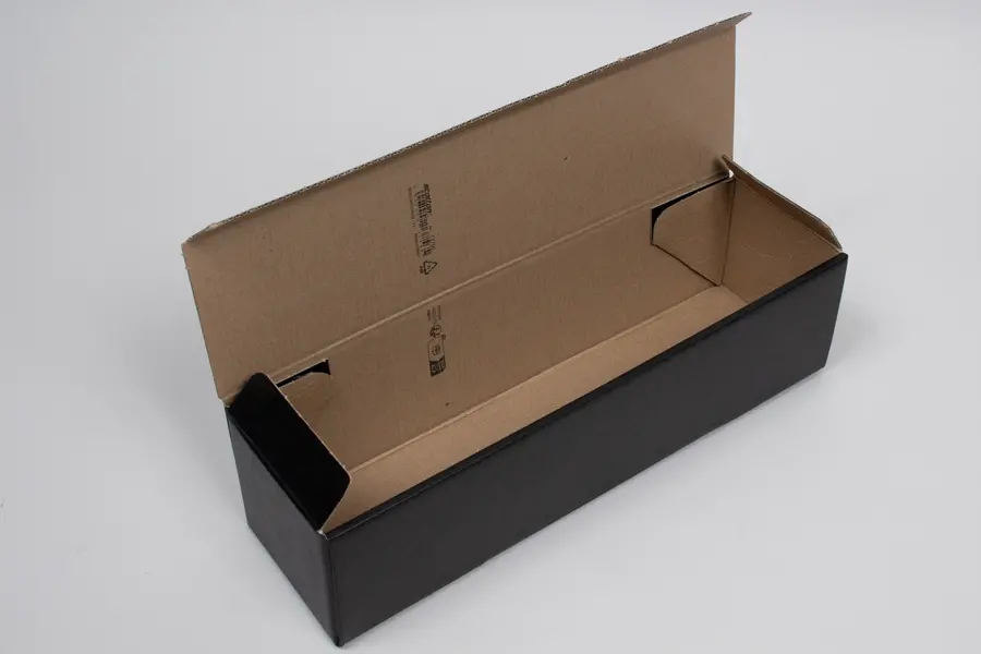 3-3/4L x 3-3/4W x 13-3/8H, Italian Wine Boxes, Nero Black
