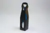 3-1/2W x 3-1/2L x 15H, Wine Bottle Carrier, Nero Black