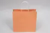 10W x 5D x 10H, Midtown Matte Colored Upscale Turn Top J Handle Bags, Peach