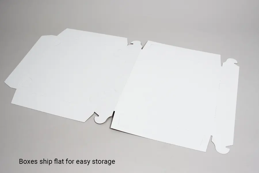 8W x 8L x 1-1/2H, Pizza Boxes, Lock Corner Pizza Boxes w/ FDA-Approved Claycoat