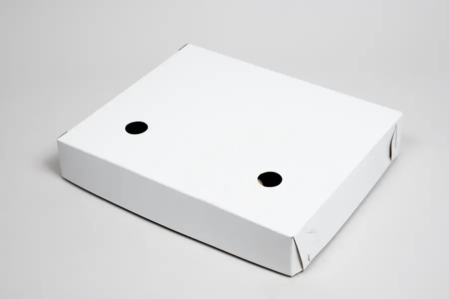 12L x 12W x 2H, Lock Corner Pizza Boxes w/ FDA-Approved Claycoat, White
