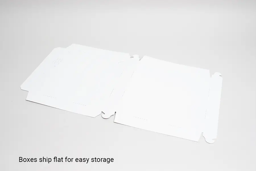 10L x 10W x 2H, Lock Corner Pizza Boxes w/ FDA-Approved Claycoat, White